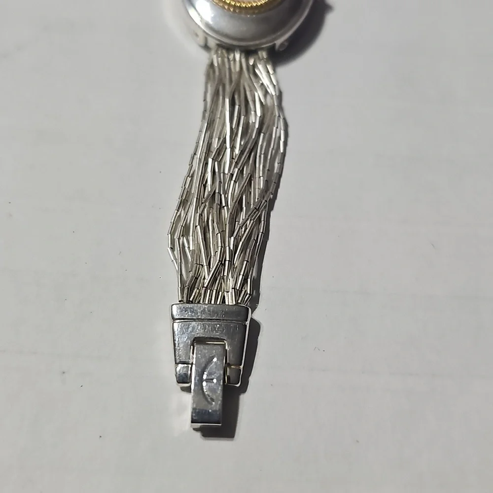 Ecclissi Sterling Silver and Gold Oval Watch NWOT